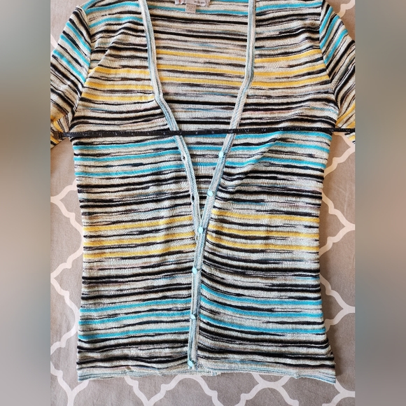 *Missoni Striped Lightweight Button Up Cardigan - Women's Small - Picture 5 of 10